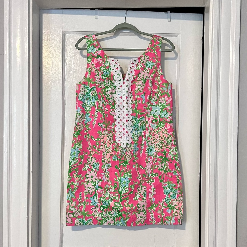 Lily Pulitzer never worn pink & green shift dress size 8